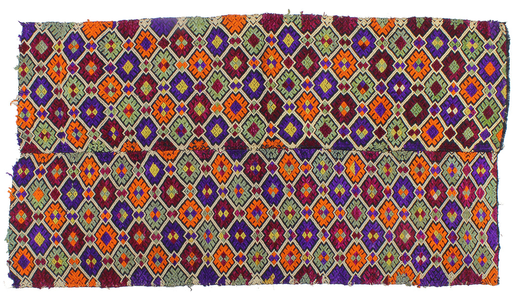 Vintage Tay Silk Internal Panels from Vietnam | 54" x 29" - Niger Bend
