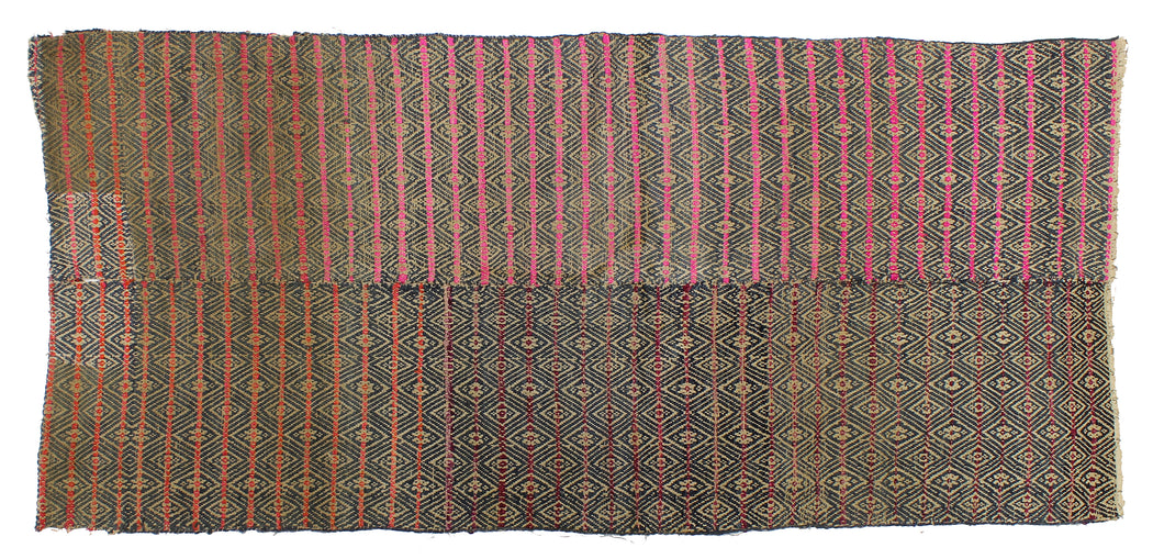 Vintage Tay Silk Internal Panels from Vietnam | 60" x 26.5" - Niger Bend