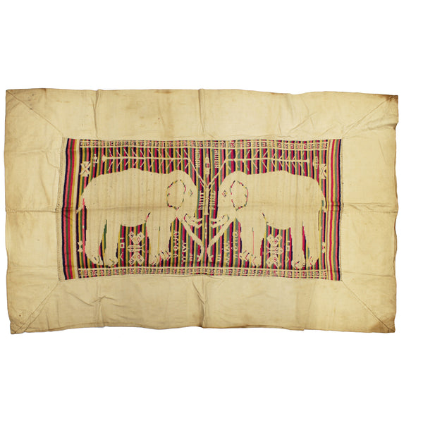 Vintage Tay Silk Quilt from Vietnam | 69" x 41" - Niger Bend