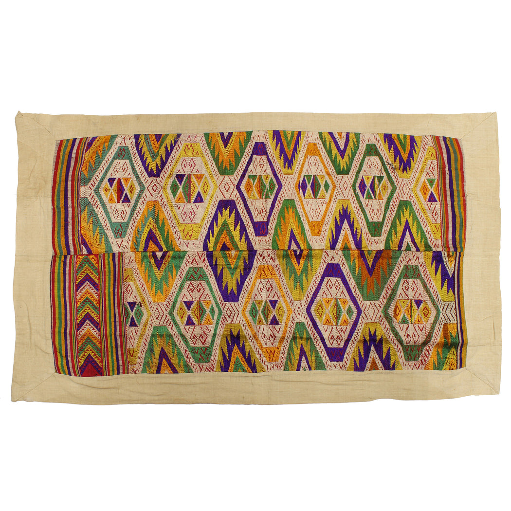 Vintage Tay Silk Quilt from Vietnam | 64" x 38" - Niger Bend