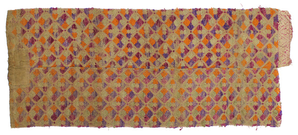 Vintage Tay Silk Quilt from Vietnam | 62" x 26" - Niger Bend