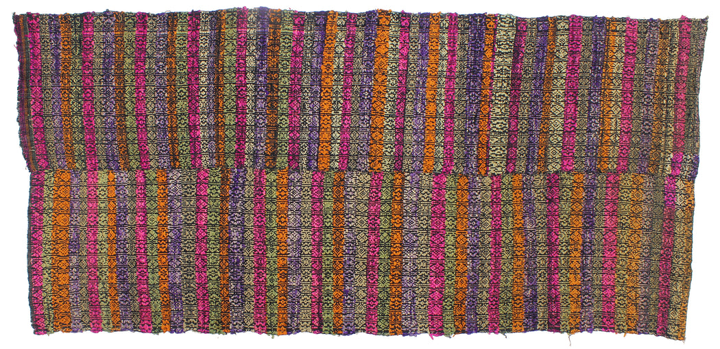 Vintage Tay Silk Quilt from Vietnam | 67" x 31" - Niger Bend