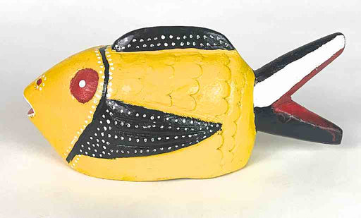 Bozo Yellow Fish Puppet Sculpture | 10.75"