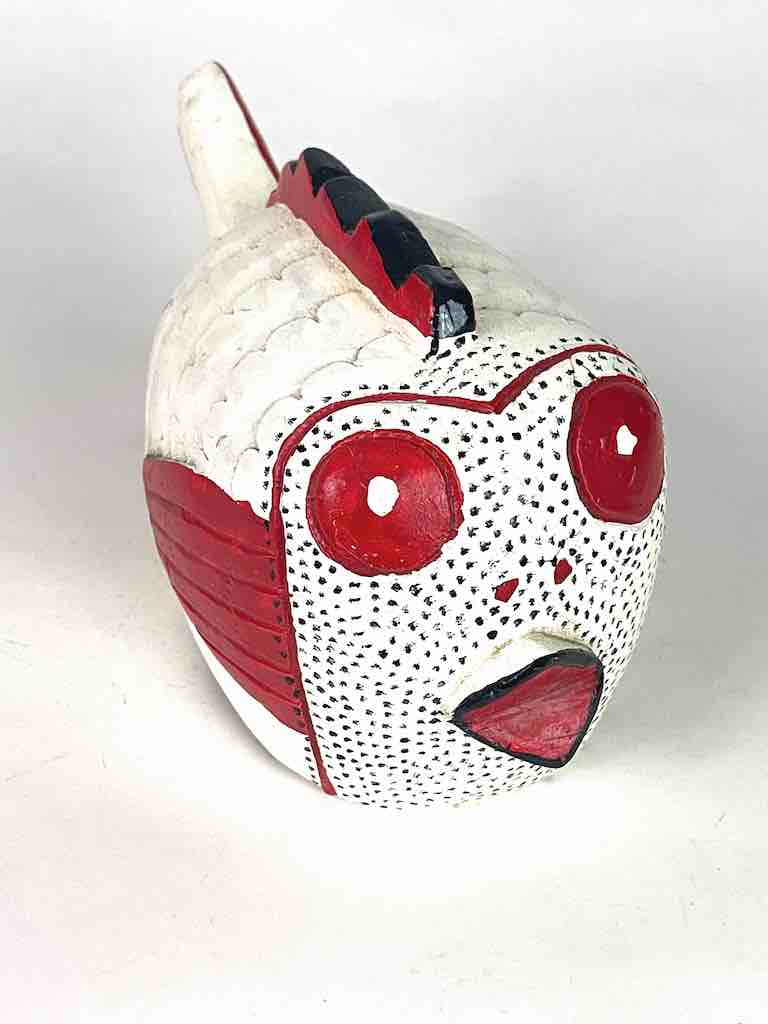 Bozo White Fish Puppet Sculpture | 10"