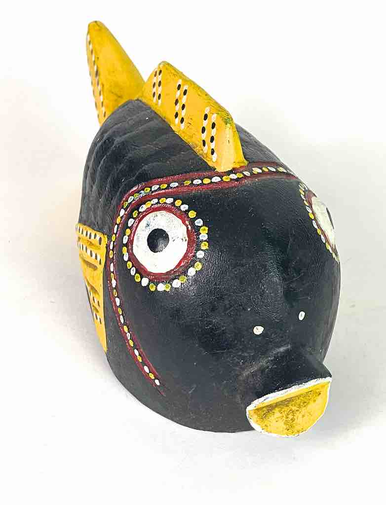 Bozo Black Fish Puppet Sculpture | 11.5"