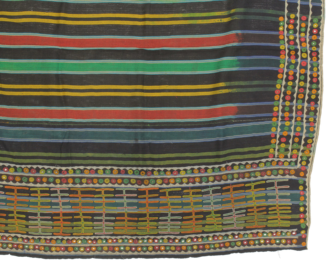 Vintage Wodaabe Textile of Nigeria | 57" x 35" - Niger Bend