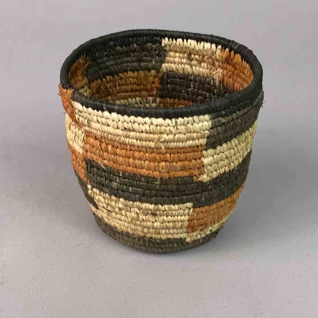 Smallest checkerboard design tightest weave Batwa basket