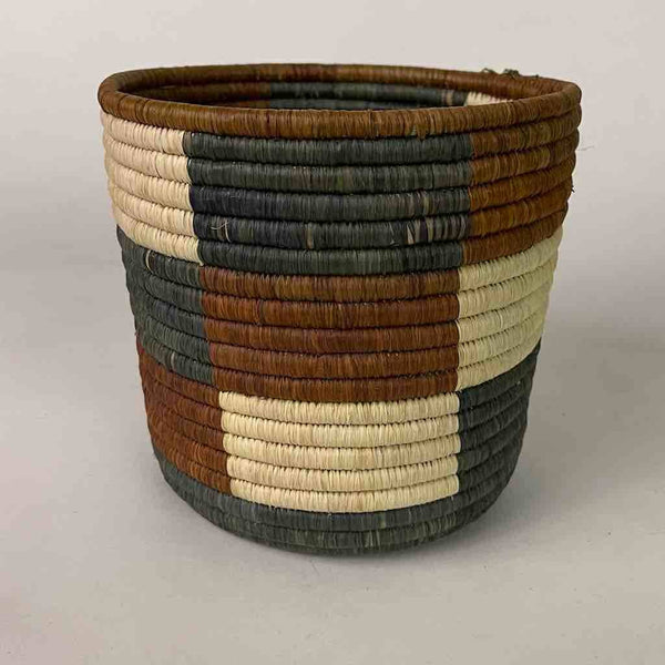 5 x 5” large checkerboard Batwa basket