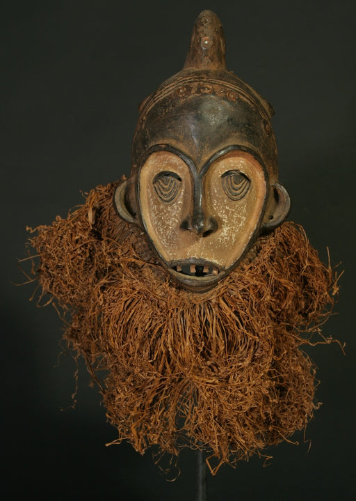 Ceramic-raffia mask