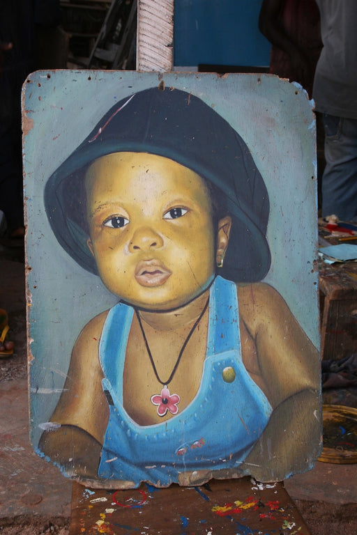 Commercial artist advertising sign