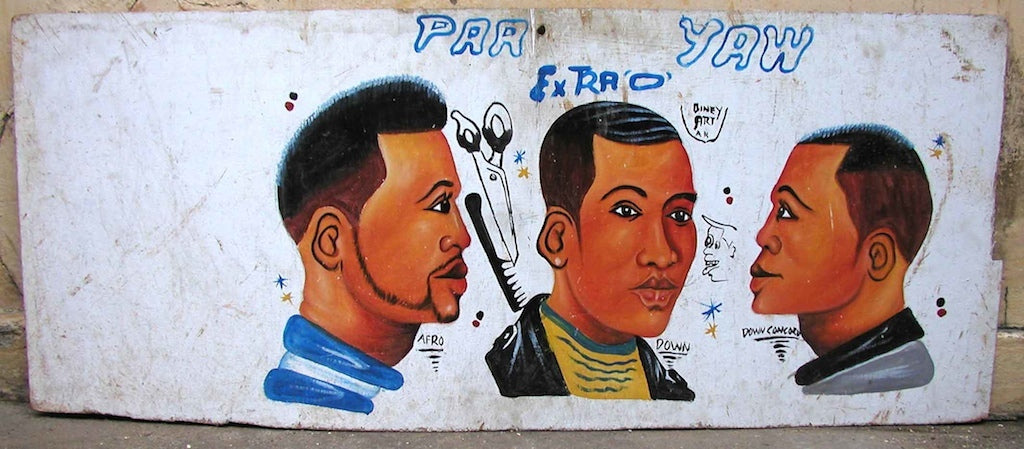 3-Male Portrait Head Barbershop Sign