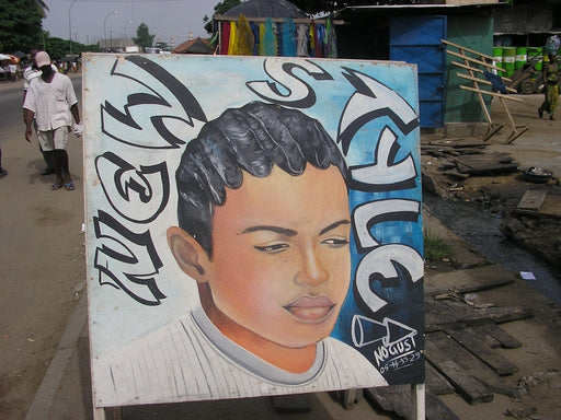 Large single head barbershop sign