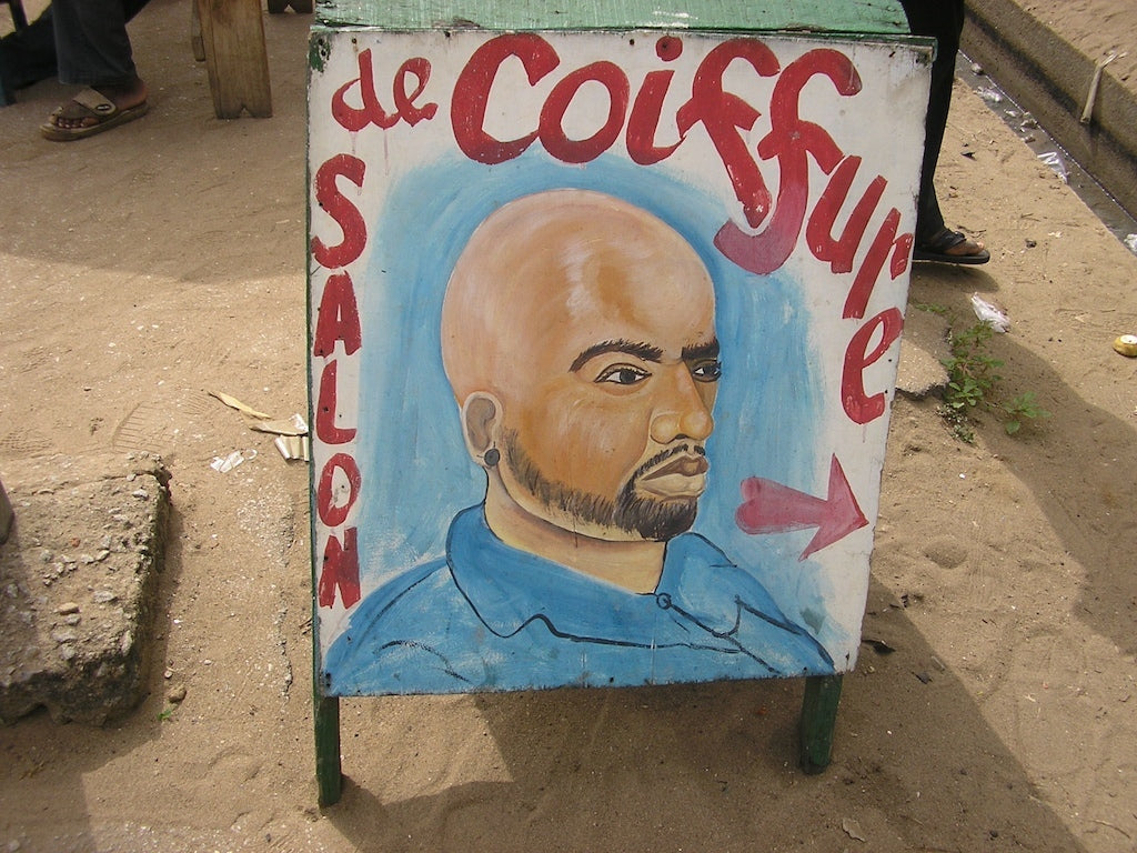 Large single head barbershop sign