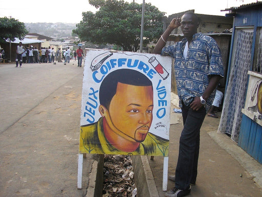 Large single head barbershop sign