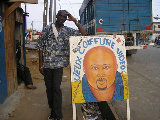 Large single head barbershop sign
