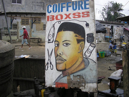Large single head barbershop sign