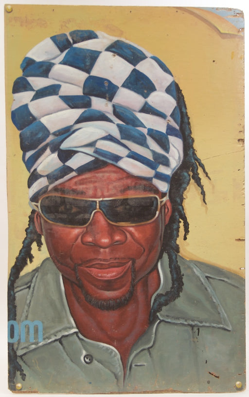 Commercial artist advertising sign – musician